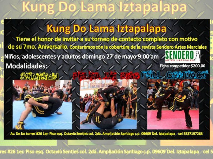 Torneo Kung Do Lama Iztapalapa, evento para celebrar aniversario, preparación a competencias e integración.