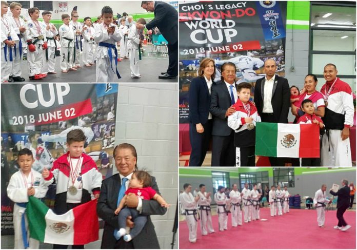 Una pareja de niños y su profesor de taekwondo en Huajuapan de León, Oaxaca, pusieron en alto el nombre de México al lograr ganar cinco medallas en Copa Mundial de Taekwondo CH ITF Otawa 2018.