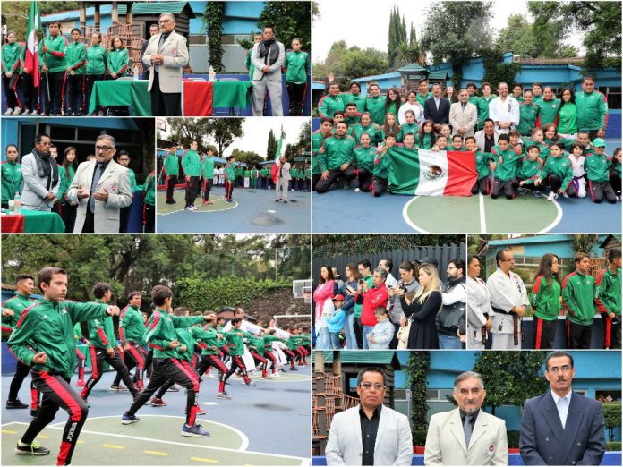 Con la encomienda de llevar el águila y la serpiente del escudo nacional con orgullo y honor para demostrar el nivel de aprendizaje y nivel de karate en México, se llevó a cabo el abanderamiento del equipo tricolor que acudirá al Campeonato Panamericano ISKF Panamá 2018.