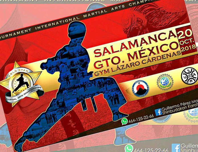 El V Campeonato de Artes Marciales ‘Gold Star’ Salamanca 2018, en Guanajuato, prepara más sorpresas para el 20 de octubre, ya que además de trofeos y medallas a ganadores y premios en efectivo a campeones absolutos, se entregarán placas especiales a profesores.