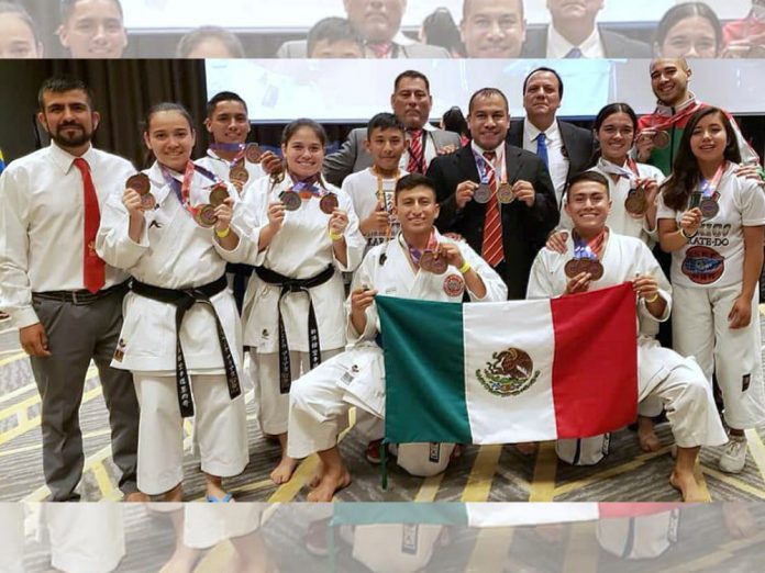 Practicantes de karate pusieron en alto el nombre de México, al lograr una veintena de medallas en el 2º Campeonato Panamericano WSKF 2018.