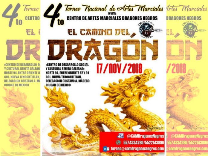 Por cuarto año consecutivo, el Centro de Artes Marciales Dragones Negros lanzó la invitación para todos los practicantes de alguna disciplina marcial para que sean parte del 4º Torneo Nacional de Artes Marciales “El Camino del Dragón”.