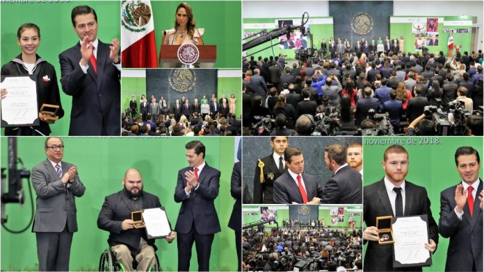 A unos días de que concluya la presente administración federal, este día el presidente de la República, Enrique Peña Nieto hizo entrega del Premio Nacional del Deporte y Mérito Deportivo (PND).