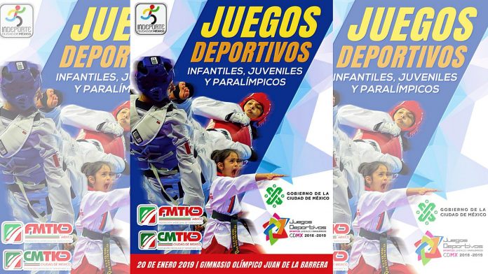 La ACTKD anunció que los Juegos Deportivos Infantiles, Juveniles y Paralímpicos CDMX 2018-2019, selectivo a Olimpiada Nacional y Nacional Juvenil 2019, se llevará a cabo en el Gimnasio Olímpico “Juan de la Barrera”.