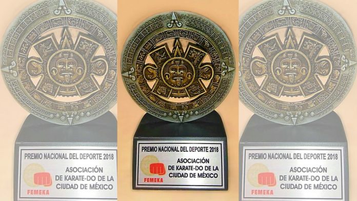 Gracias a su gran participación en eventos nacionales e internacionales, la Asociación de Karatedo de la Ciudad de México recibió el Premio Nacional del Deporte FEMEKA 2018.