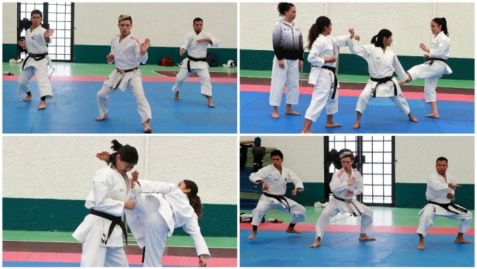 La selección nacional de karate en combate y kata, intensifica su preparación en Villas Tlalpan de la Comisión Nacional de Cultura Física y Deporte (CONADE).
