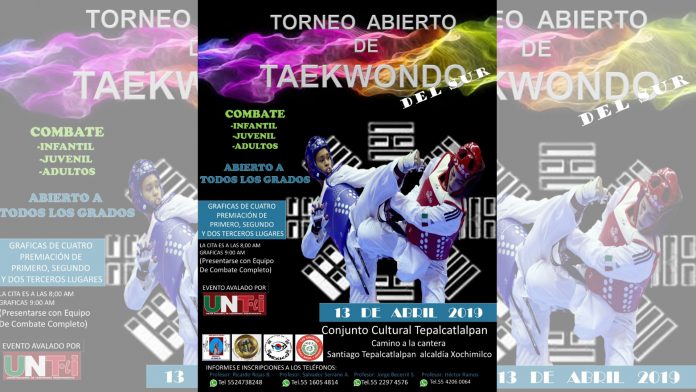 A fin de promover la práctica del taekwondo en la zona de Xochimilco, Tláhuac, y Milpa Alta, en la CDMX, un grupo de organizaciones del arte marcial llevarán a cabo el Torneo Abierto Del Sur.