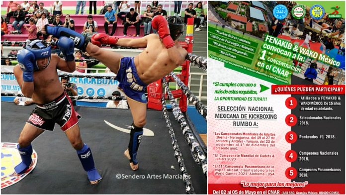 En su preparación de la Selección Mexicana de Kickboxing para eventos de talla internacional, la FENAKIB, anunció su 1ª Concentración en el CNAR, para sus atletas.