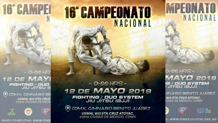 Practicantes de jiujitsu de diferentes partes del país se darán cita en la CDMX, para ser parte del 16º Campeonato Nacional “Daniel F. Hernández”.