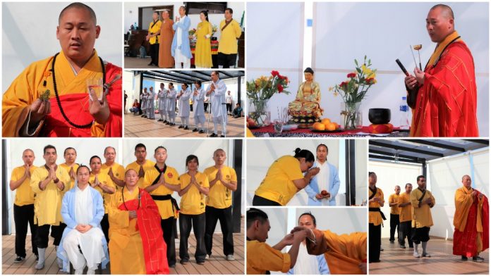 En un ambiente de misticismo y emoción, el monje guerrero Shifu Shi Yan Xu, representante de la 34ª generación del Templo Shaolin de Henan, China, realizó por primera vez ocasión una ceremonia especial para tomar como discípulos al primer grupo de mexicanos certificados como instructores.