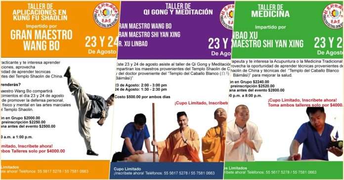 La Fundación Cultural China de Kung Fu Anuncia Talleres de Artes Marciales, Qigong y Medicina Shaolin