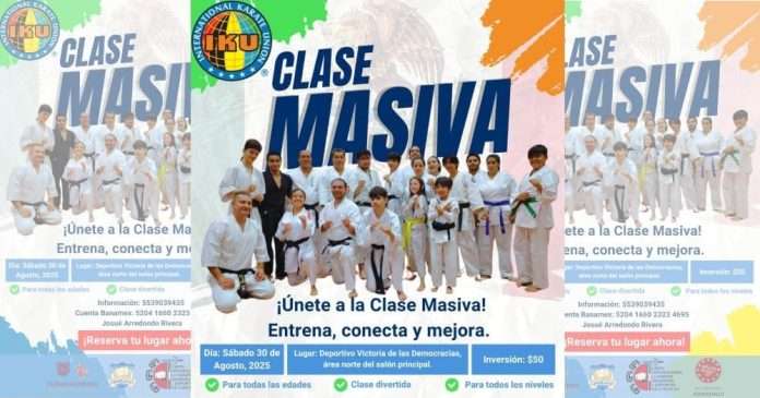IKU México organiza Clase Masiva de Karate para apoyar a equipo nacional rumbo al Panamericano en Brasil