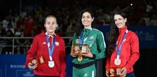Triple Reconocimiento a la Campeona Mundial Laura Burgos quien fue Homenajeada por CONADE, IWGA e IFMA