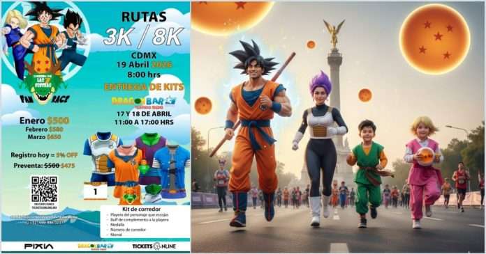Eleva tu Ki, La CDMX recibirá la carrera temática de Dragon Ball Corriendo por las 7 Esferas ¡Eleva tu Ki! La CDMX recibirá la carrera temática de Dragon Ball "Corriendo por las 7 Esferas"