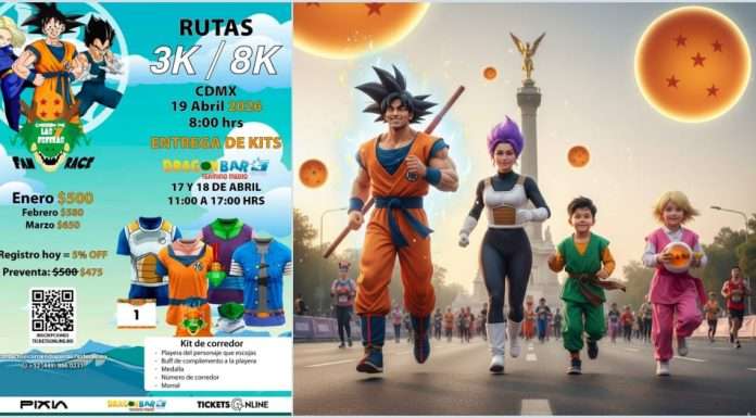 ¡Eleva tu Ki! La CDMX recibirá la carrera temática de Dragon Ball “Corriendo por las 7 Esferas” ¡Eleva tu Ki! La CDMX recibirá la carrera temática de Dragon Ball "Corriendo por las 7 Esferas"
