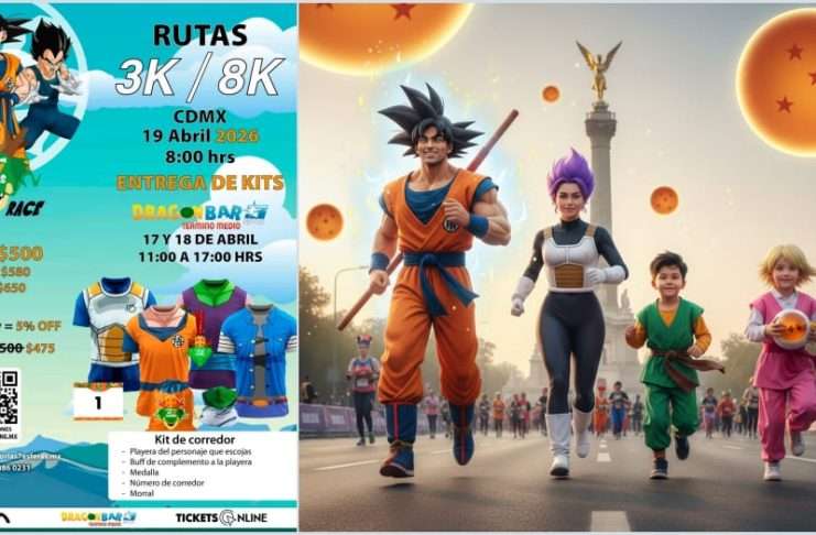 ¡Eleva tu Ki! La CDMX recibirá la carrera temática de Dragon Ball “Corriendo por las 7 Esferas” ¡Eleva tu Ki! La CDMX recibirá la carrera temática de Dragon Ball "Corriendo por las 7 Esferas"