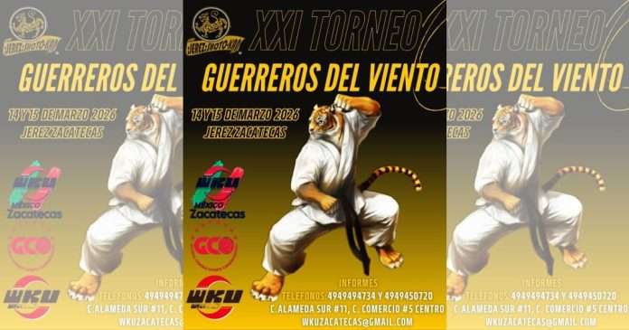 Jerez será sede del XXI Torneo Guerrero del Viento, una fiesta marcial en el corazón de Zacatecas Jerez será sede del XXI Torneo Guerrero del Viento, una fiesta marcial en el corazón de Zacatecas