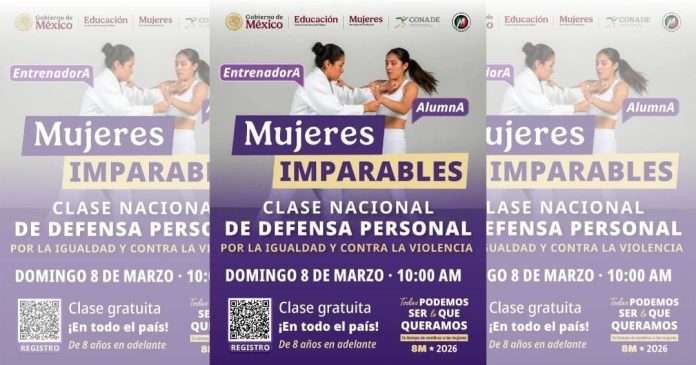 8M: CONADE y la FMJ anuncian la "Clase Nacional de Defensa Personal: Mujeres Imparables"