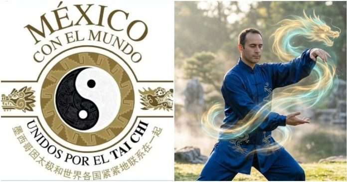 Practicante realizando el Qigong del Dragón, un ejercicio ancestral de Medicina Tradicional China para la vitalidad y el bienestar