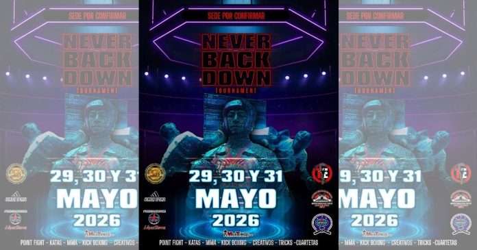 Póster oficial del Never Back Down Tournament 2026 organizado por CTEK y Bonebreakers