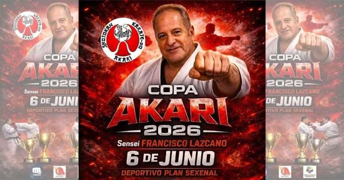Póster oficial de la Copa Akari 2026 en homenaje al Sensei Francisco Lazcano