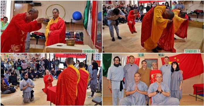 Ceremonia de discipulado de la 35.ª Generación del Templo Shaolin con Sifu Francisco González en México