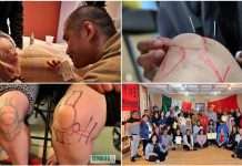 Secretos de Shaolin y una gran experiencia mística en el Taller Rodillas Sanas Maestros de Shaolin enseñando puntos de acupuntura en el taller Rodillas Sanas México