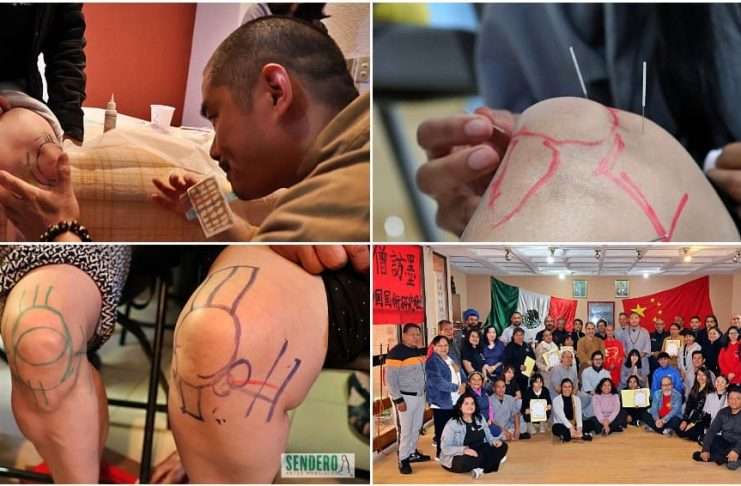 Secretos de Shaolin y una gran experiencia mística en el Taller Rodillas Sanas Maestros de Shaolin enseñando puntos de acupuntura en el taller Rodillas Sanas México