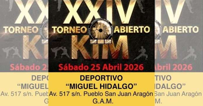 Nueva sede del XXIV Torneo Abierto KIM 2026 en el Deportivo Miguel Hidalgo, GAM