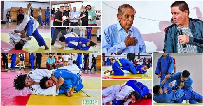 Homenaje al Shihan Mario Peralta Alfaro en el primer torneo de judo del Deportivo G3