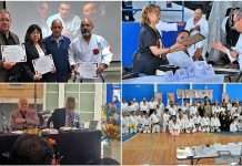 Grupo Dohai continúa su labor de apoyo de las artes marciales desde la academia, historia y homenaje a grandes maestros Maestros del Grupo Dohai y familiares de homenajeados en el Festival de Artes Marciales