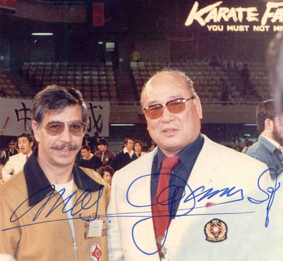 Sosai Mas Oyama con Shihan Gessi Krame. Cortesía.