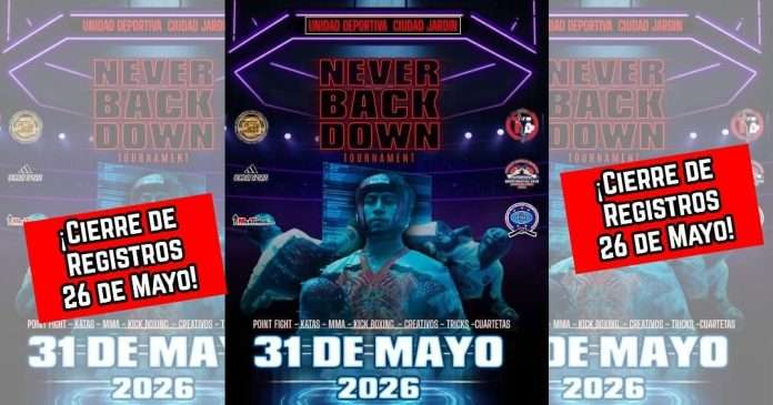 Anuncian prórroga de última hora para el cierre de registros del Never Back Down Tournament 2026