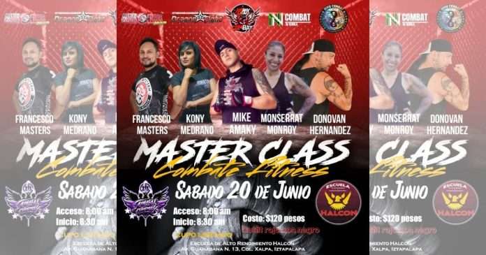 Ponentes oficiales para la Master Class de Combate Fitness en la Escuela Halcón de Iztapalapa