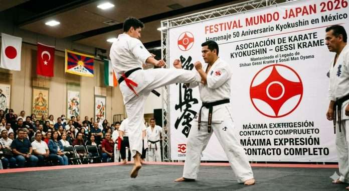 Exhibición de Karate Kyokushin Asociación Gessi Krame en el Festival Mundo Japan 2026