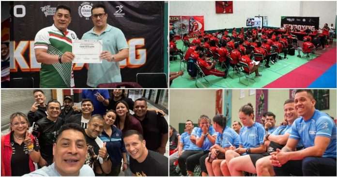 Participantes del 1er Congreso Nacional para Entrenadores y Jueces de Kickboxing en la CONADE
