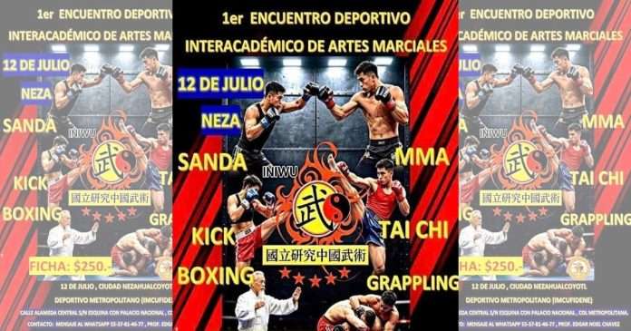 Convocatoria oficial para el 1er Encuentro Deportivo Interacadémico de Artes Marciales en Ciudad Nezahualcóyotl.
