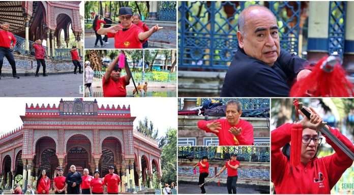 Rumbo al Curso Internacional estilo Chen: La escuela Chenshi Taijiquan prepara seminarios intensivos en la CDMX Clase de la escuela Chenshi Taijiquan de México junto al Kiosko Morisco en la Alameda de Santa María La Ribera.