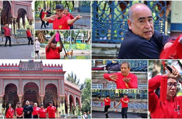 Rumbo al Curso Internacional estilo Chen: La escuela Chenshi Taijiquan prepara seminarios intensivos en la CDMX Clase de la escuela Chenshi Taijiquan de México junto al Kiosko Morisco en la Alameda de Santa María La Ribera.