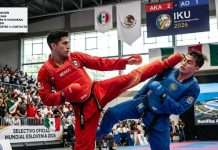 Todo listo para el Nacional de Karate Shudokan 2026 rumbo al IKU World Championship Eslovenia 2026 Combate de Kumite en el Torneo Nacional de Karate de la Federación Mexicana Shudokan e IKU México.