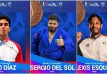 Cierre de bronce para el Judo mexicano en las divisiones pesadas de Santo Domingo 2026 Judocas mexicanos celebrando sus medallas de bronce en Santo Domingo 2026.