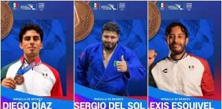 Cierre de bronce para el Judo mexicano en las divisiones pesadas de Santo Domingo 2026 Judocas mexicanos celebrando sus medallas de bronce en Santo Domingo 2026.