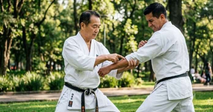 Demostración técnica de puntos energéticos en la Clase Especial de Kyusho Jutsu.