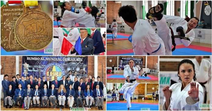 Competidores y cuerpo técnico de IKU México durante el 2° Torneo Selectivo Nacional de Karate Shudokan.