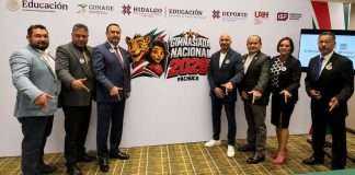 Hidalgo recibirá la Gimnasiada Nacional 2026 con intensa actividad de Taekwondo, Karate y Judo escolar Presentación oficial de la Gimnasiada Nacional en el estado de Hidalgo con autoridades deportivas.