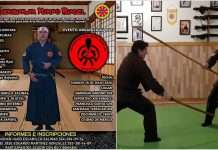 La Genbukan Ninpo Bugei anuncia Seminario de Armas Tradicionales Japonesas en Xochimilco Practicante de artes marciales tradicionales japonesas ejecutando una técnica con Boken.