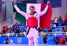 Más oro, platas y bronces para el Taekwondo mexicano en Santo Domingo 2026 Iker Casas celebra la medalla de oro en taekwondo -80 kg en Santo Domingo 2026.