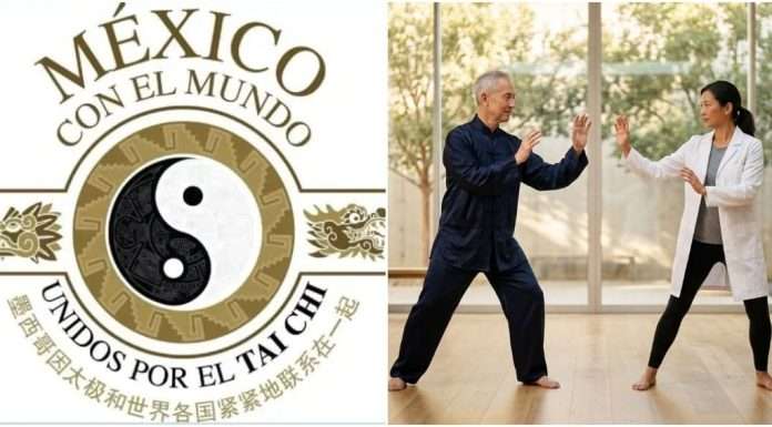 “Taichi por tu Salud” revelará el primer movimiento de la Forma 8 y la ciencia del Qigong Instructores de Taichi mostrando la Forma 8 estilo Yang para la transmisión en vivo.