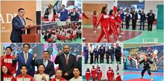 Abanderan a las Selecciones Nacionales de Kickboxing rumbo a Chile e Italia Ceremonia de abanderamiento de la Selección Mexicana de Kickboxing en la CONADE.