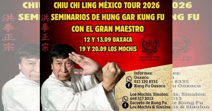 Grand Master Chiu Chi Ling en seminario internacional de Hung Gar Kung Fu.